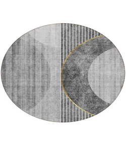 Addison Chantille ACN676 Charcoal 8 ft. x 8 ft. Round Rug