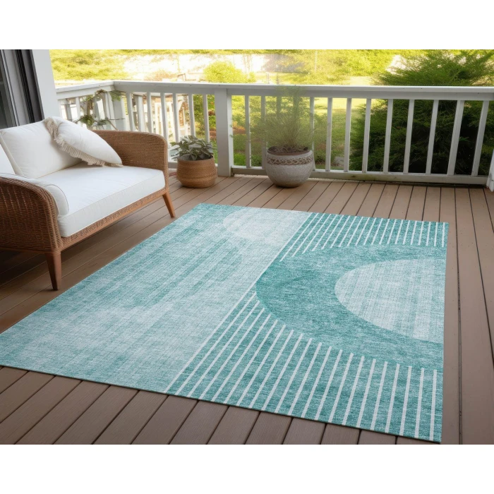 Chantille ACN676 Teal 3' x 5' Rug