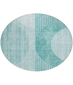Addison Chantille ACN676 Teal 8 ft. x 8 ft. Round Rug