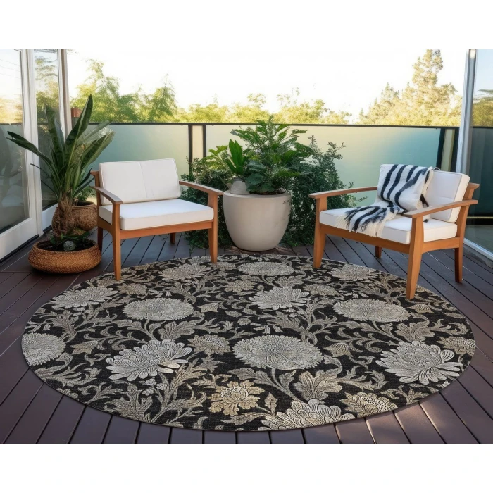 Chantille ACN677 Black 8' x 8' Rug