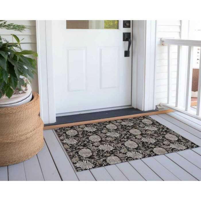 Chantille ACN677 Black 1'8" x 2'6" Rug