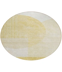 Addison Chantille ACN678 Gold 8 ft. x 8 ft. Round Rug