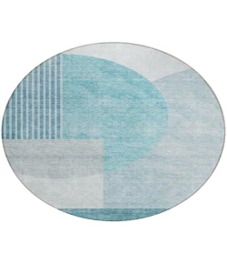 Addison Chantille ACN678 Teal 8 ft. x 8 ft. Round Rug