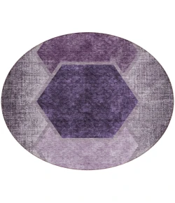 Addison Chantille ACN679 Eggplant 8 ft. x 8 ft. Round Rug