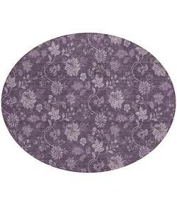 Addison Chantille ACN680 Plum 8 ft. x 8 ft. Round Rug