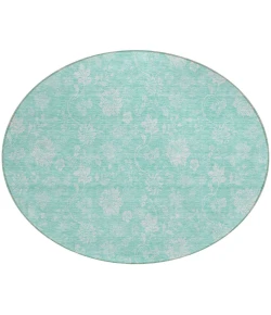 Addison Chantille ACN681 Aqua 8 ft. x 8 ft. Round Rug