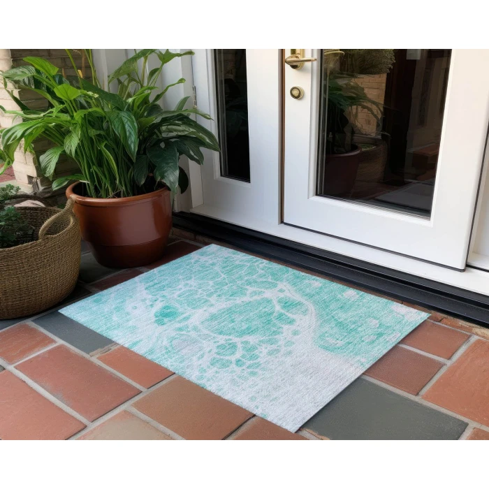 Chantille ACN682 Aqua 1'8" x 2'6" Rug