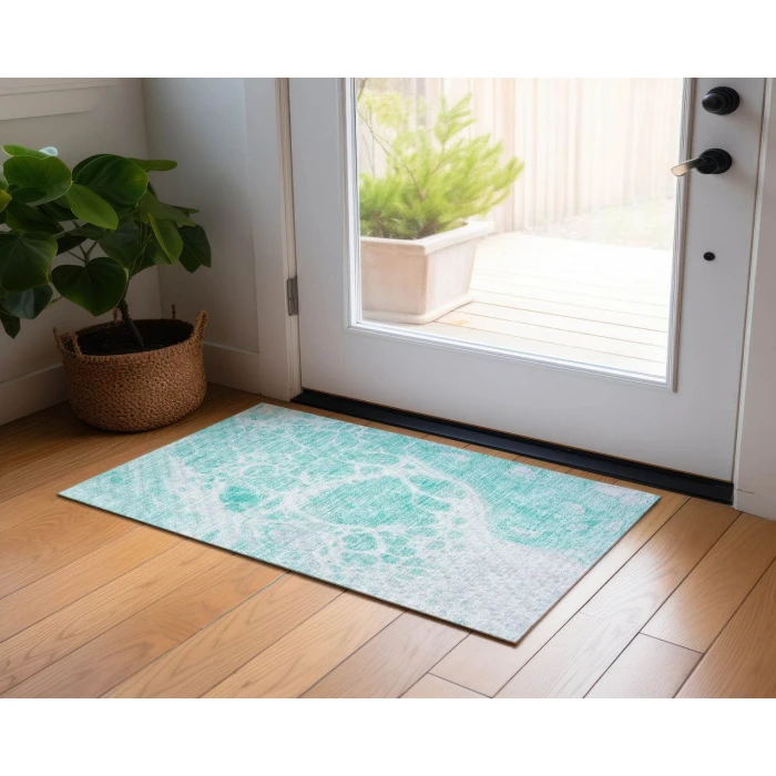 Chantille ACN682 Aqua 1'8" x 2'6" Rug