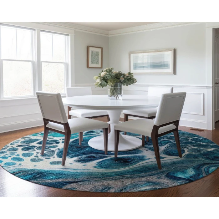 Chantille ACN682 Teal 8' x 8' Rug