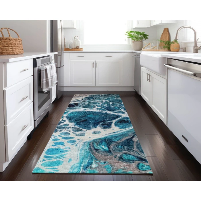 Chantille ACN682 Teal 2'3" x 7'6" Rug