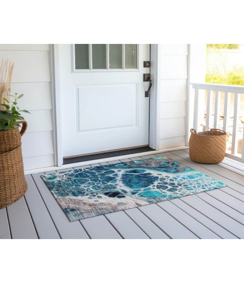 Chantille ACN682 Teal 1'8" x 2'6" Rug