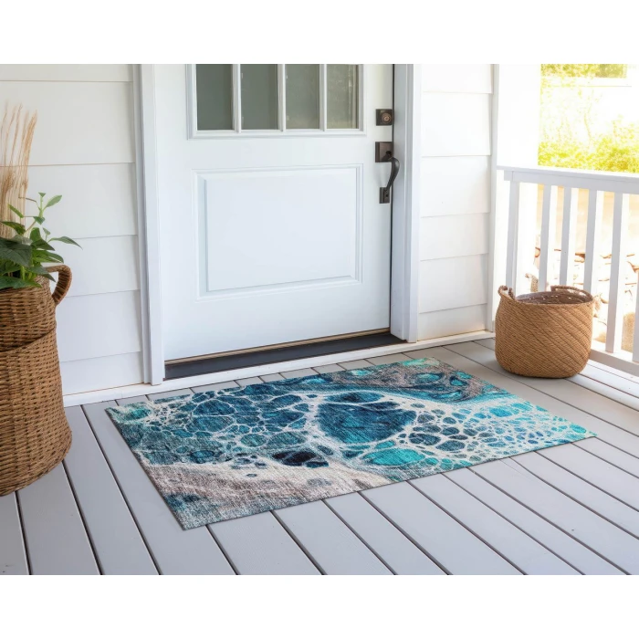 Chantille ACN682 Teal 1'8" x 2'6" Rug