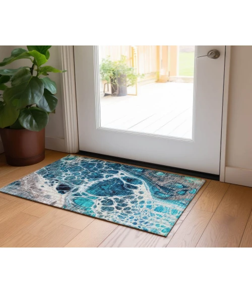 Chantille ACN682 Teal 1'8" x 2'6" Rug