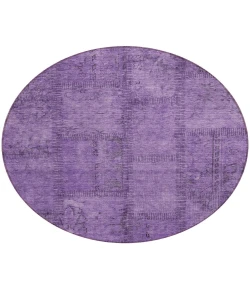 Addison Chantille ACN685 Purple 8 ft. x 8 ft. Round Rug