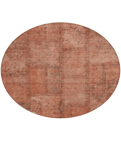 Addison Chantille ACN685 Salmon 8 ft. x 8 ft. Round Rug