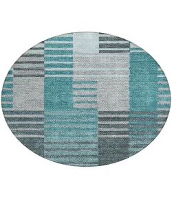 Addison Chantille ACN687 Teal 8 ft. x 8 ft. Round Rug