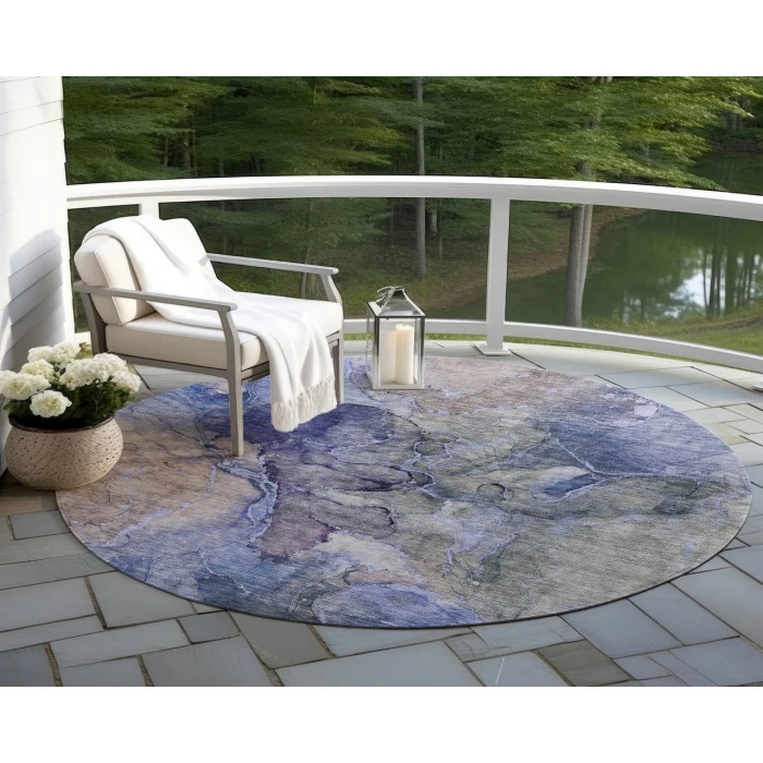 Chantille ACN689 Blue 8' x 8' Rug