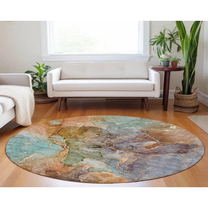 Chantille ACN689 Coral 8' x 8' Rug