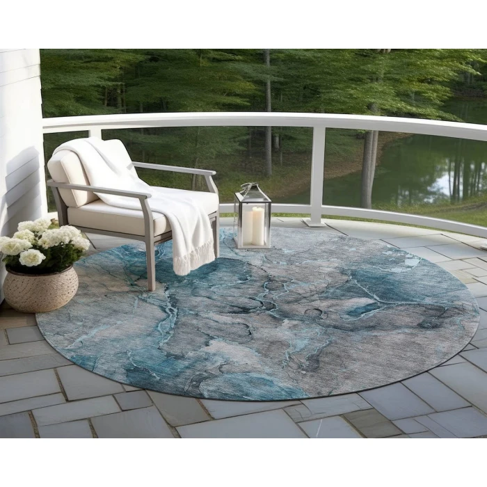 Chantille ACN689 Teal 8' x 8' Rug