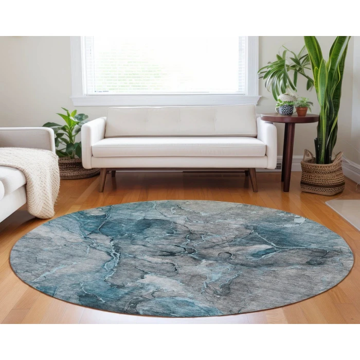 Chantille ACN689 Teal 8' x 8' Rug