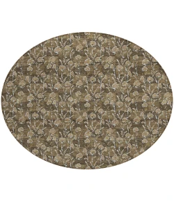 Addison Chantille ACN692 Brown 8 ft. x 8 ft. Round Rug