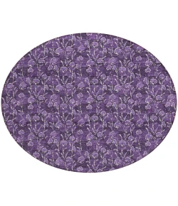 Addison Chantille ACN692 Purple 8 ft. x 8 ft. Round Rug