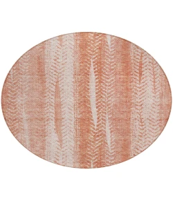 Addison Chantille ACN694 Coral 8 ft. x 8 ft. Round Rug