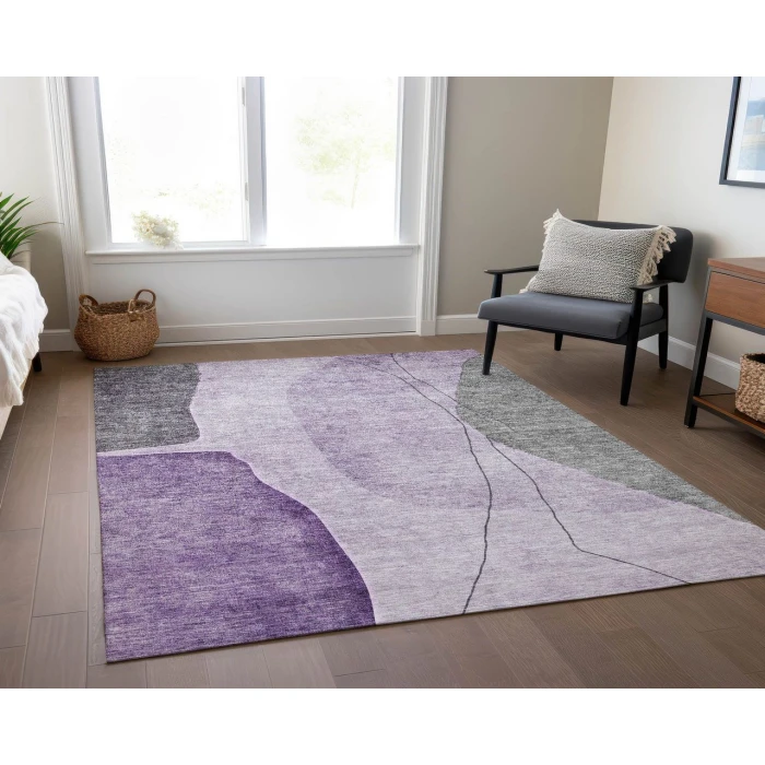 Chantille ACN696 Purple 3' x 5' Rug