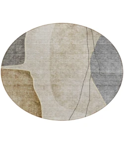 Addison Chantille ACN696 Taupe 8 ft. x 8 ft. Round Rug