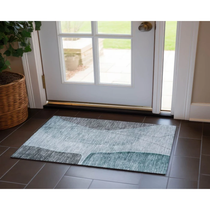 Chantille ACN696 Teal 1'8" x 2'6" Rug