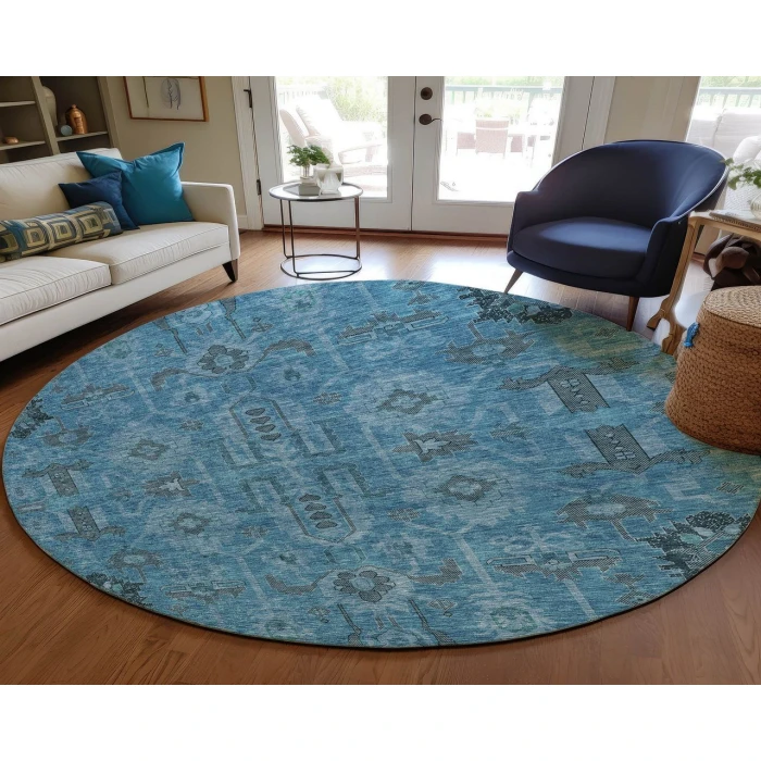 Chantille ACN697 Blue 8' x 8' Rug