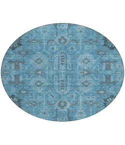 Addison Chantille ACN697 Blue 8 ft. x 8 ft. Round Rug