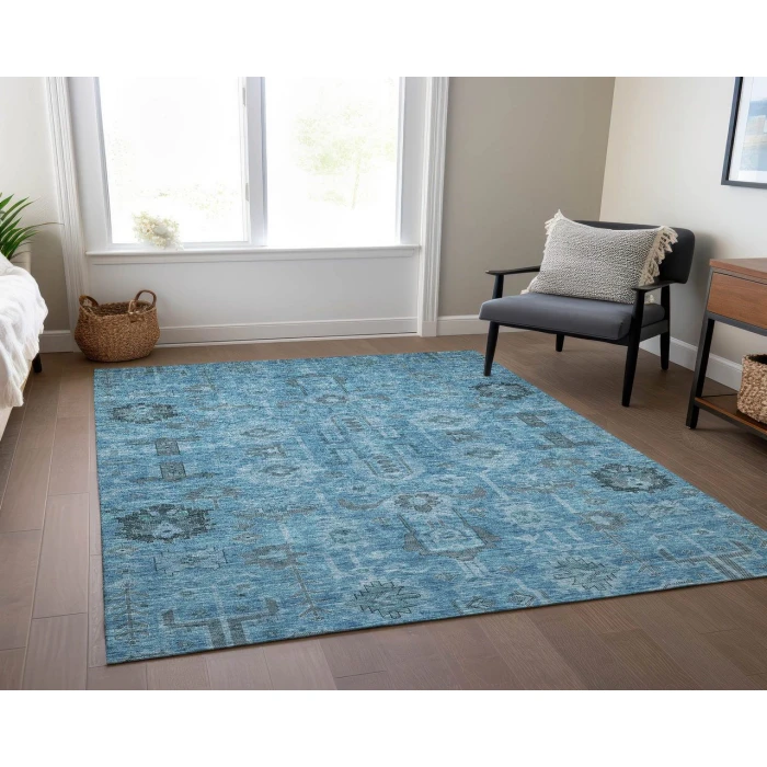 Chantille ACN697 Blue 5' x 7'6" Rug