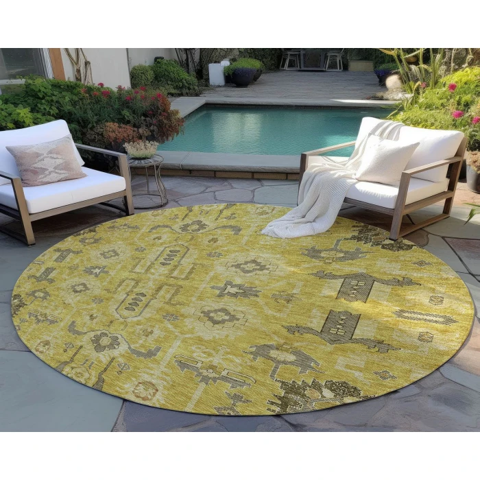 Chantille ACN697 Gold 8' x 8' Rug