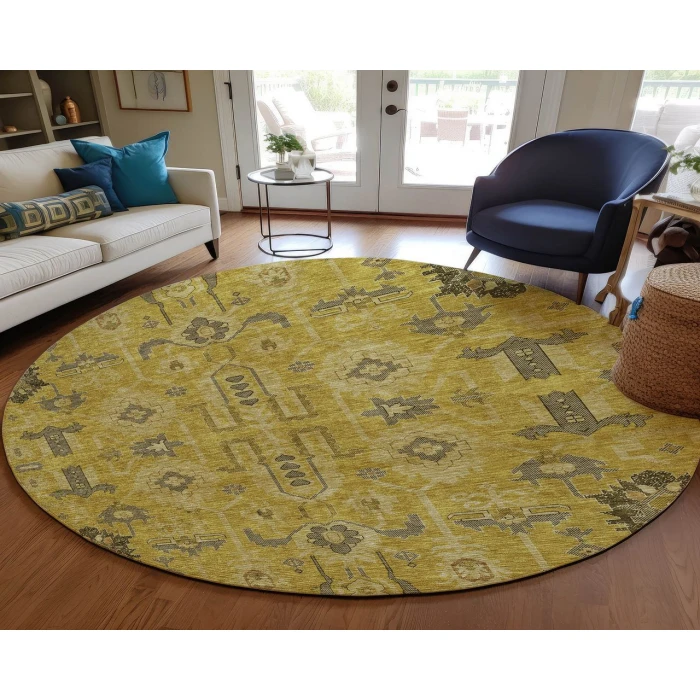 Chantille ACN697 Gold 8' x 8' Rug
