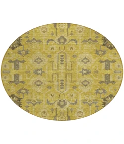 Addison Chantille ACN697 Gold 8 ft. x 8 ft. Round Rug