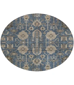 Addison Chantille ACN697 Navy 8 ft. x 8 ft. Round Rug