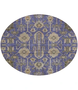 Addison Chantille ACN697 Purple 8 ft. x 8 ft. Round Rug