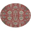 Addison Chantille ACN697 Red 8 ft. x 8 ft. Round Rug