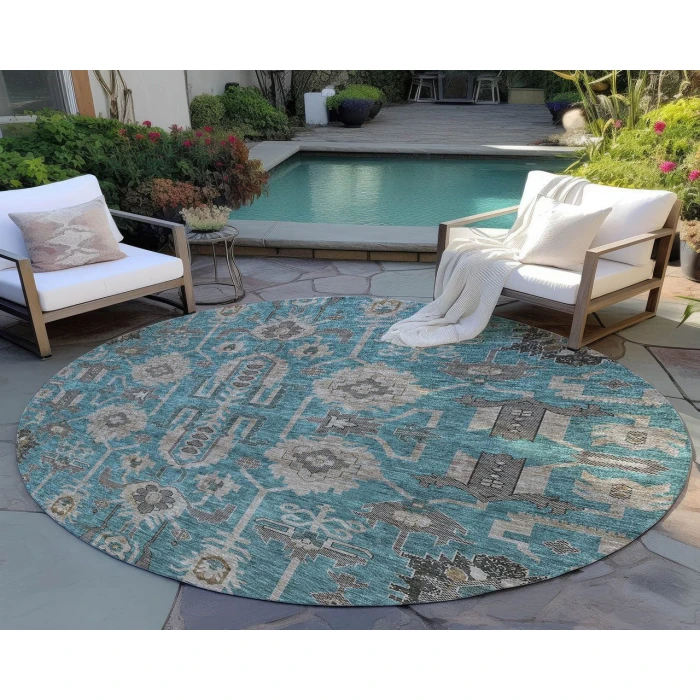 Chantille ACN697 Teal 8' x 8' Rug