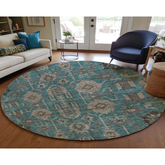 Chantille ACN697 Teal 8' x 8' Rug