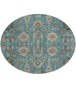 Addison Chantille ACN697 Teal 8 ft. x 8 ft. Round Rug