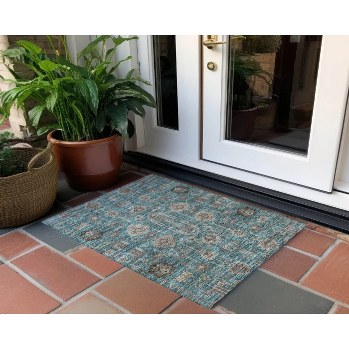 Chantille ACN697 Teal 1'8" x 2'6" Rug
