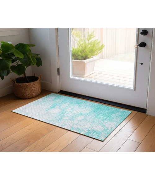 Chantille ACN699 Aqua 1'8" x 2'6" Rug