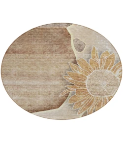 Addison Chantille ACN700 Brown 8 ft. x 8 ft. Round Rug