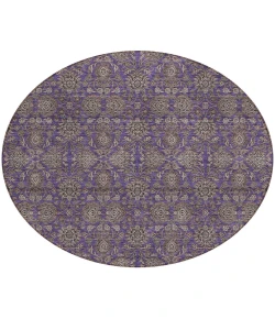 Addison Chantille ACN702 Purple 8 ft. x 8 ft. Round Rug