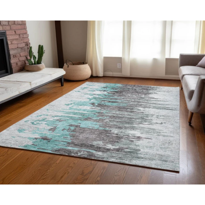 Chantille ACN704 Teal 5' x 7'6" Rug