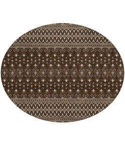 Addison Chantille ACN708 Chocolate 8 ft. x 8 ft. Round Rug
