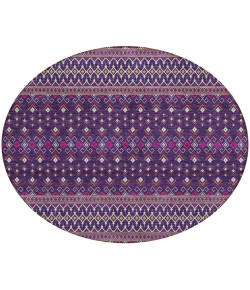Addison Chantille ACN708 Purple 8 ft. x 8 ft. Round Rug