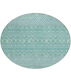 Addison Chantille ACN709 Aqua 8 ft. x 8 ft. Round Rug